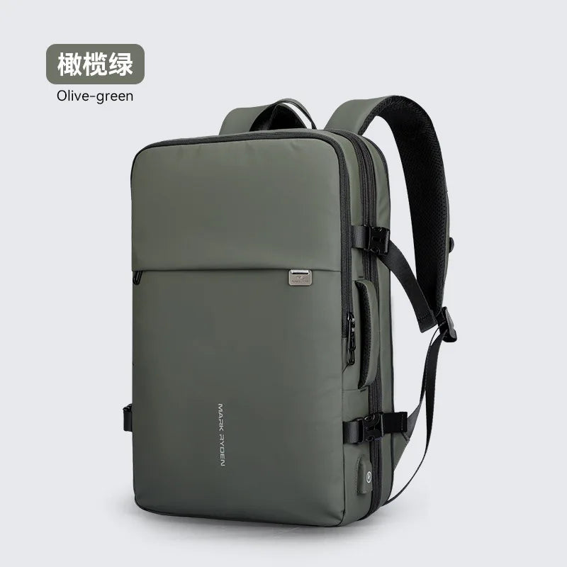 Mark Ryden Backpack Fit 17 Inch Laptop USB Charging Multi-layer Space Travel Bag Business Male Anti-Theft Mochila
