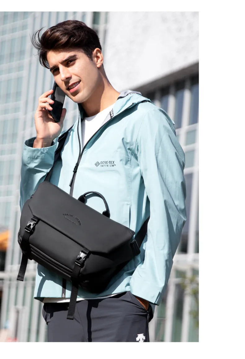 Mark Ryden Sling Bag Men 9.7Inch Crossbody Water Pack Oxford Male Messenger Shoulder Bag Short Trip Sling Bag sac Magnetic