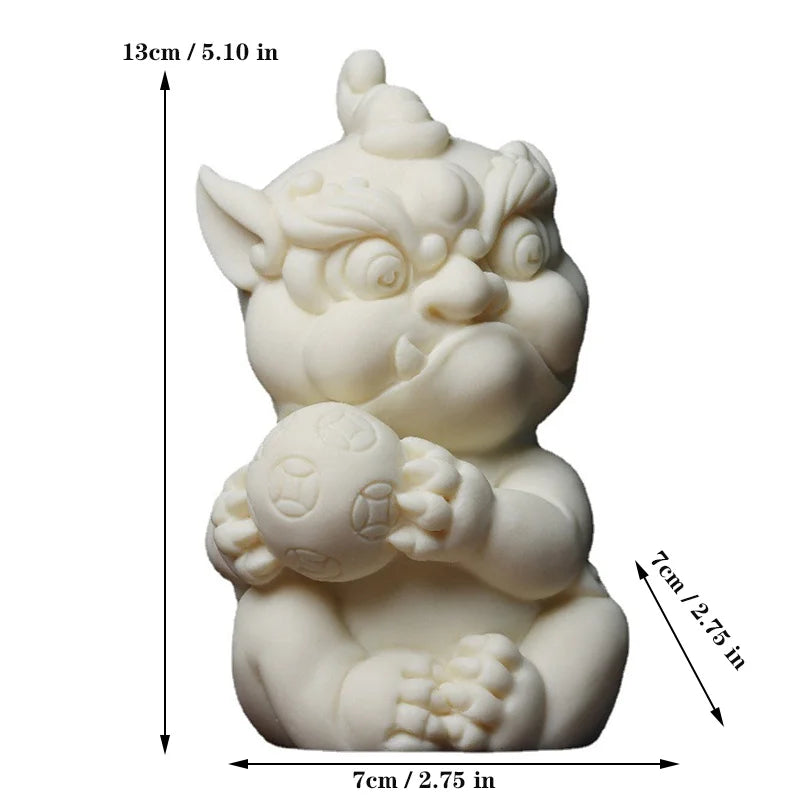 Mascot Pixiu Fortune Small Figurine Resin sculpture Chinese Mythical Small Animals Home living room lucky ornaments