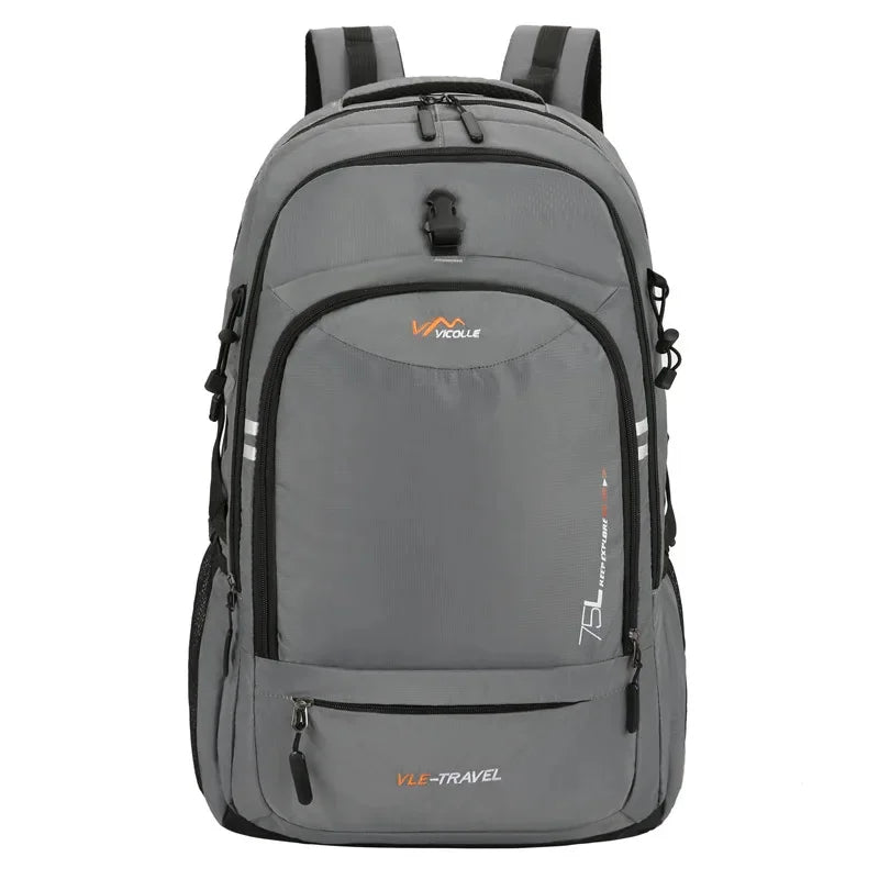 Men 75L Outdoor Climbing Travel Trekking Rucksack Sports Camping Hiking Backpack School Bag Pack For Male Female Women