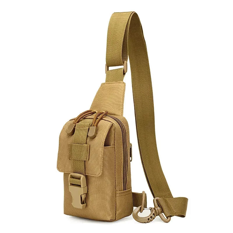 Men Cross Body Shoulder Chest Bag Mini Sling Backpack Outdoor Sports Military MOLLE Male Nylon Cell Mobile Phone Case Bags Puse
