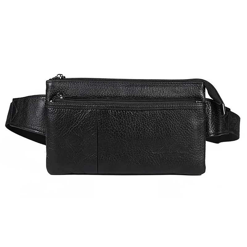 Men Fanny Waist Pack Bag Messenger Sling Chest Genuine Leather Natural Skin Male Real Cowhide Cross body Bag Bum Hip Belt Purse