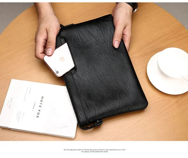 Men Fashion Men's s for men Business Clutch PU Leather Bag High Quality Male Handbag