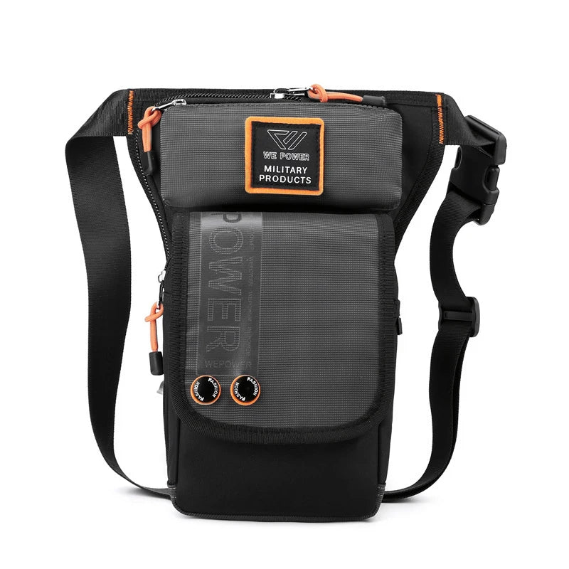 Men Leg Drop Bag Fanny Waist Pack for Motorcycle Rider Travel Military Nylon Male Cross body Shoulder Belt Hip Bum Thigh Bags