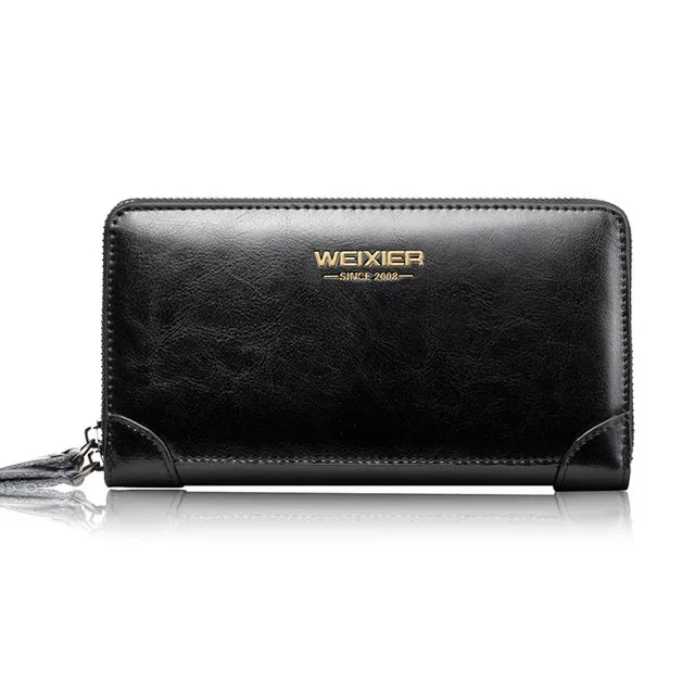 Men Long Wallet Purse Clutch Wrist Mobile Cell Phone Case Business Rtro Male PU Leather Cigarette Money Bag Handy Purses