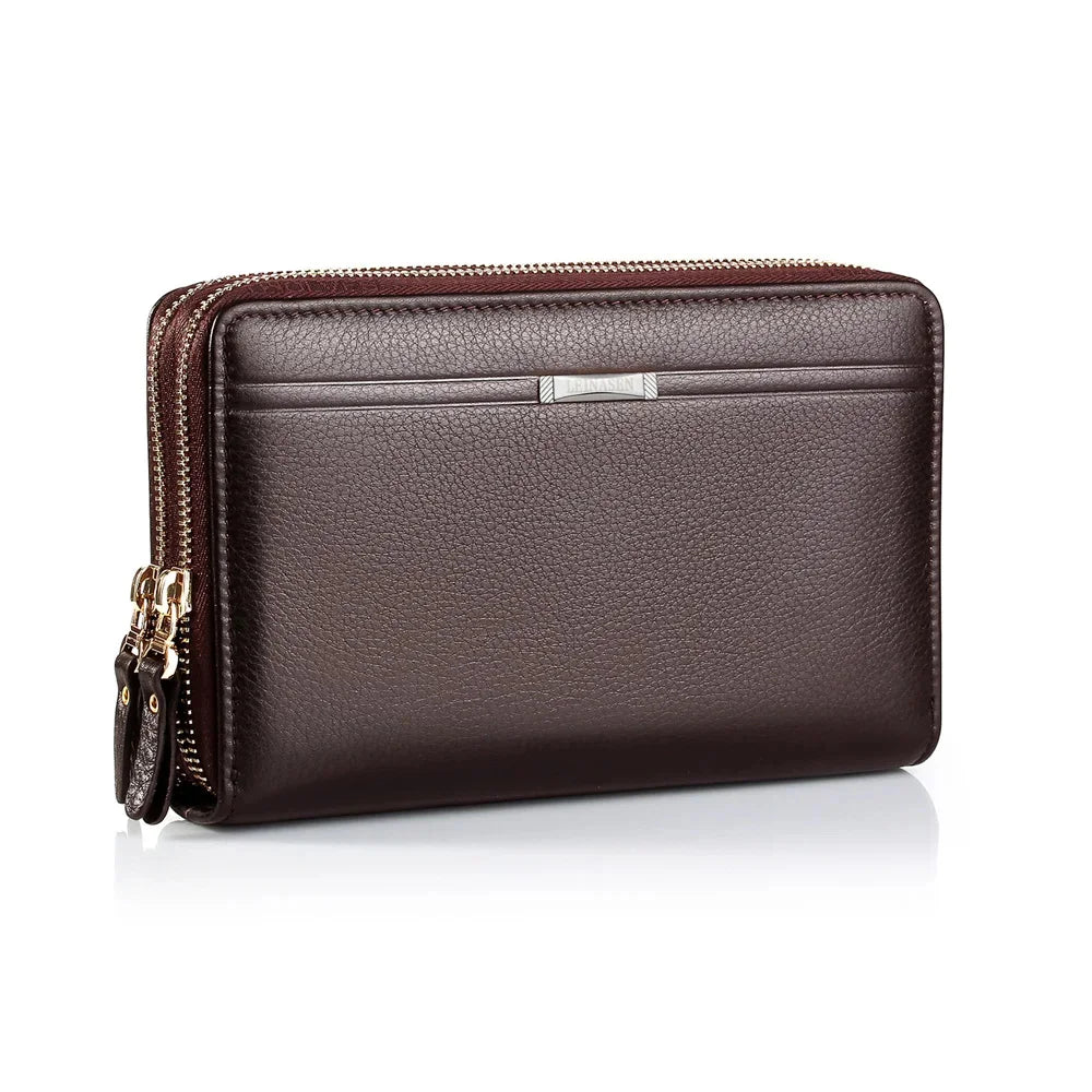 Men Long Wallet Purse Clutch Wrist Mobile Cell Phone Case Business Rtro Male PU Leather Cigarette Handy Money Bag Purses