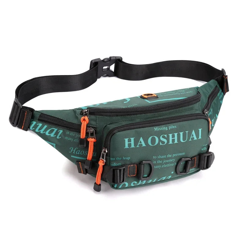 Men Nylon Waist Belt Bag Running Waterproof Multi-purpose Travel Male Sling Chest Fanny Pack Bum Hip Bags
