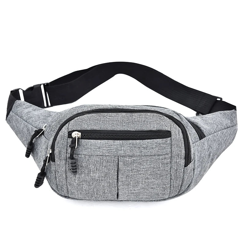 Men Waist Bag pack Purse Casual Large Phone Belt Bag Pouch oxfrod Travel Phone Bag Fanny Banana Bag Hip 4 Pockets
