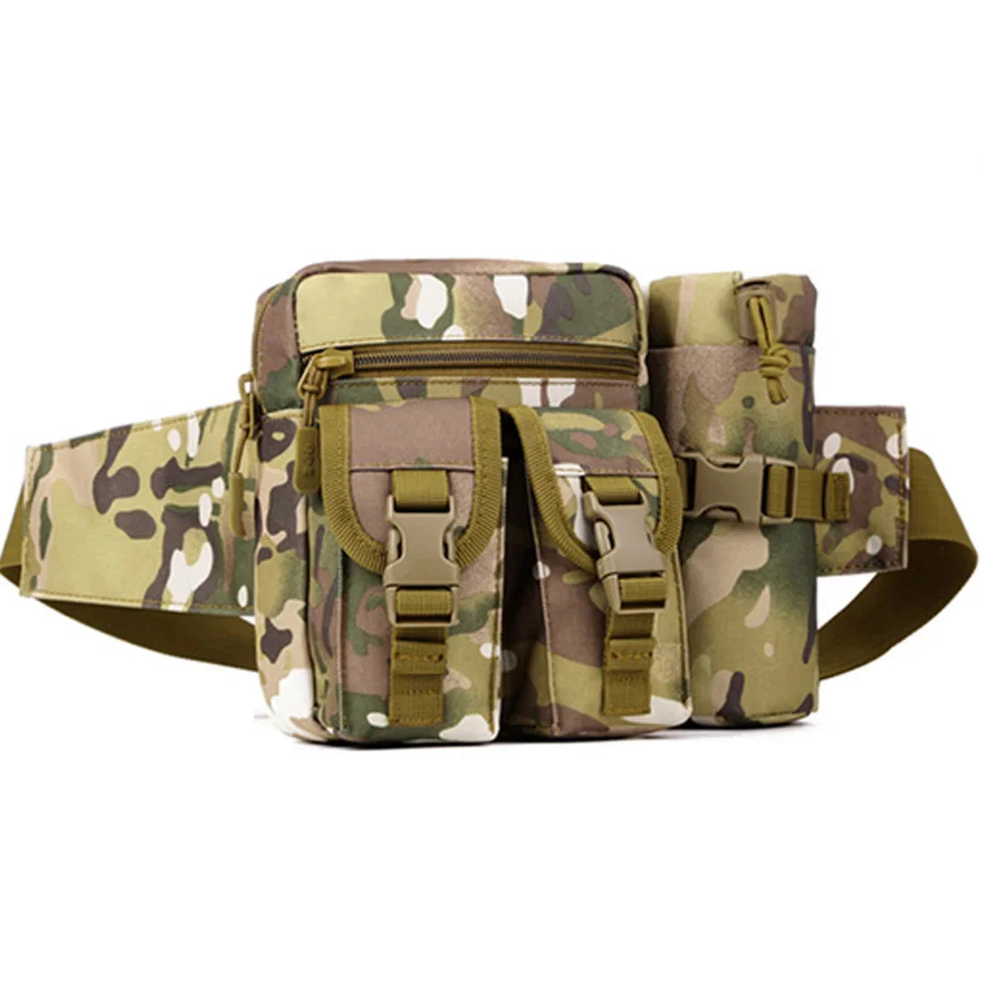 Men Waist Fanny Pack Bags Tactical Military Camping Fishing Travel Hiking Water Bottle Climb Outdoor Sport Clim Bum Hip Belt Bag
