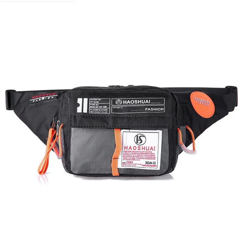 Men Waterproof Nylon Fanny Pack Waist Hip Bum Belt Messenger Shoulder Pouch Purse Sling Chest Bag