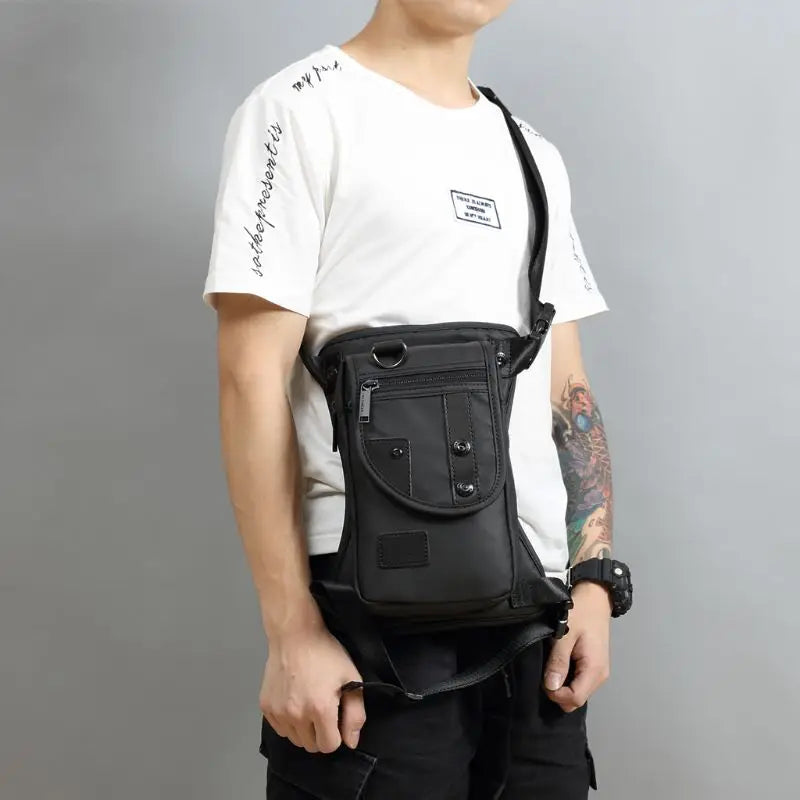 Men Waterproof Oxford Waist Leg Bag Drop Travel Motorcycle Chest Pouch