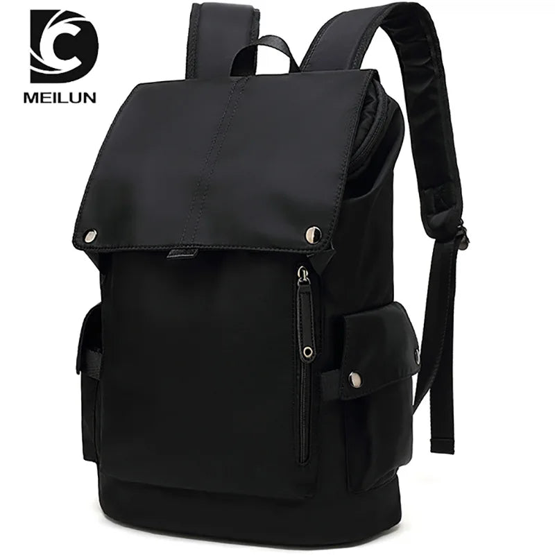 Men's Backpack USB Charge College Student 15.6 inch Laptop Notebook Schoolbag Simple Large-Capacity Travel Male Mochila Brand