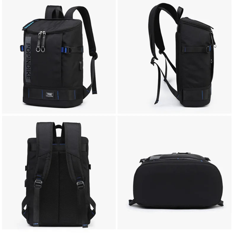 Men's Large Capacity Backpack USB Port Laptop Backpack Camouflage Travel Bag Business Computer Bag Fashion Schoolbag