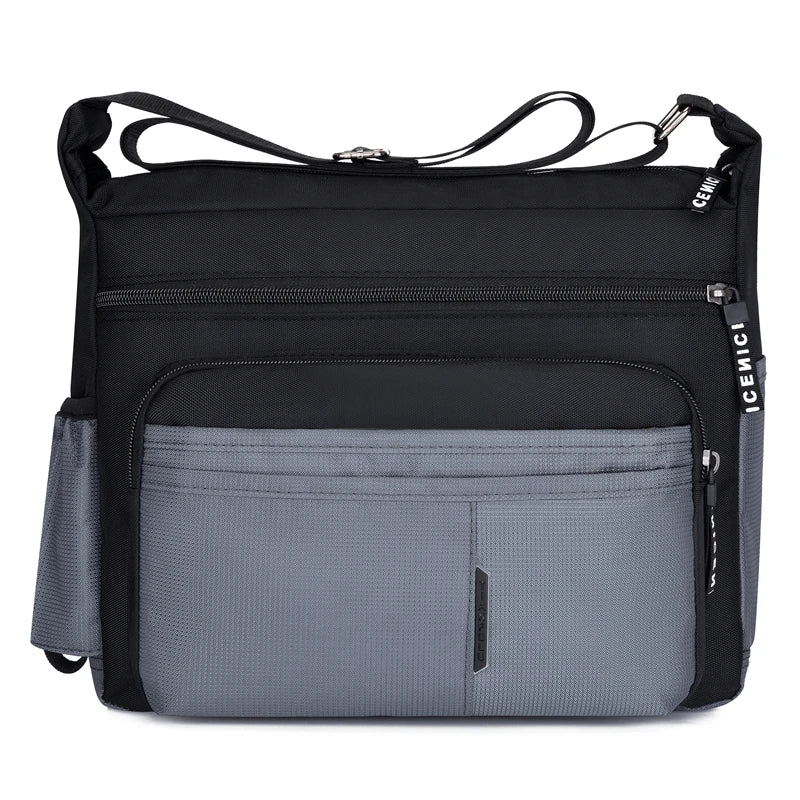 Men's Oxford Shoulder Bag Casual Large Capacity Multi-pocket Handbag Messenger Bag Male Crossbody Bags Tote