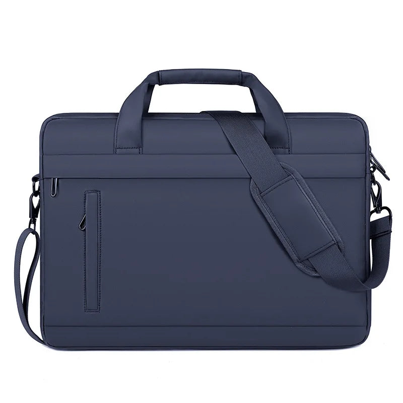 Men's Thin Briefcases For Men Handbags Waterproof Large Capacity Briefcase Shoulder Strap Laptop 15.6 Inch Black CrossbodyBag