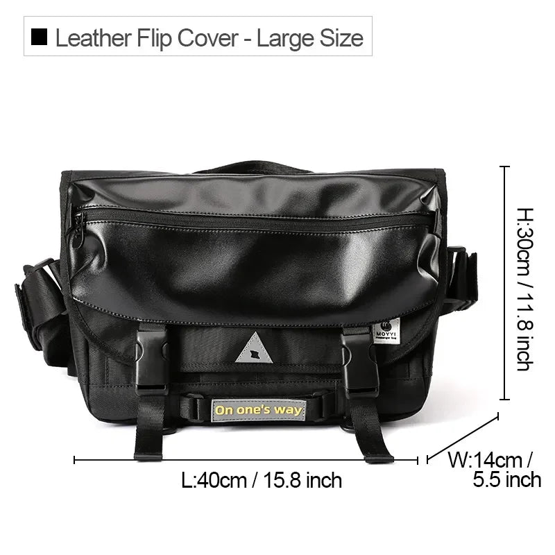 Messenger Bags For Men Waterproof Large Crossbody Shoulder Men's Hip Hop Street Cycling Travel Multilayer Antitheft Design Bags