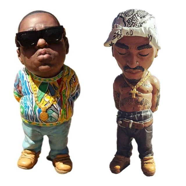 Mini Resin Ornaments Hip Hop Funny Rapper Bro Figurine Set For Home Indoor Outdoor Ornaments Decorations Party