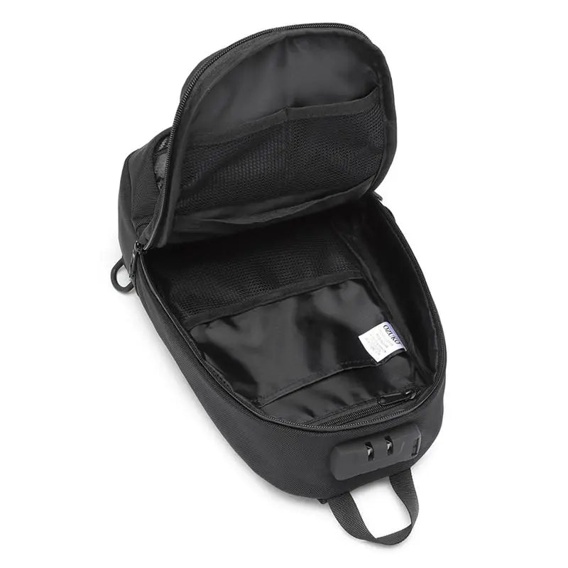 Mochilas Chest Bag Shoulder Bags USB Charging Crossbody Package School Short Trip Messengers Bags Men's Oxford Sling Pack