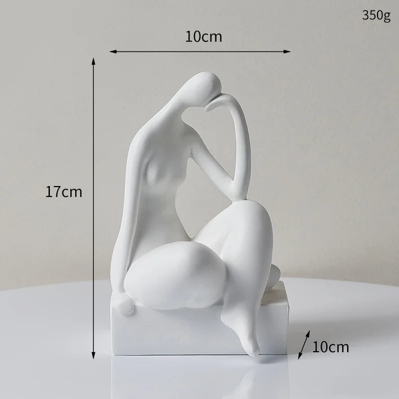 Modern Simple Resin Sculpture & Figurines for Interior Living Room Decor Statue Table Ornaments Desk Accessories
