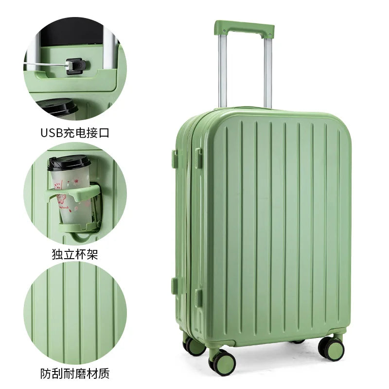 Multi functional small fresh luggage female students, password travel box, universal wheel, male lever, sturdy and durable case