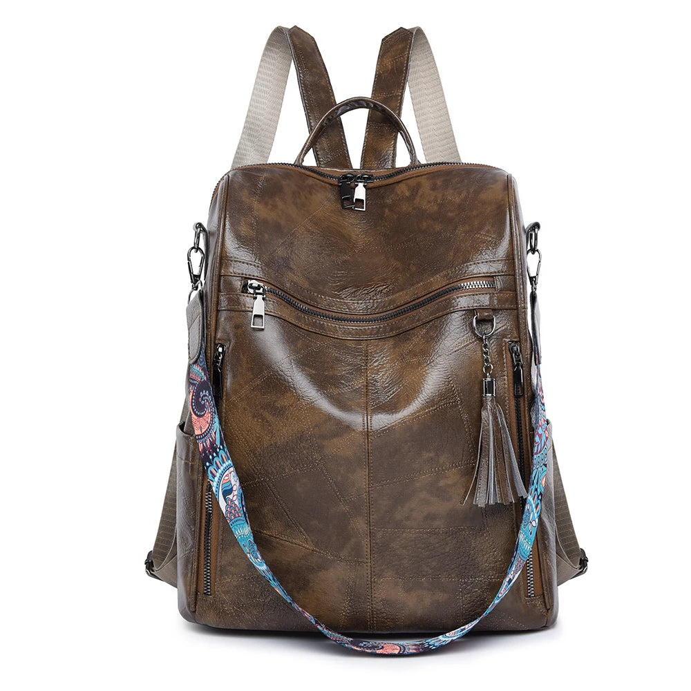 Multifunctional High Capacity Backpack With High Quality Leather Designer Backpacks Luxurious Women's Brand Mochilas Sac A Dos