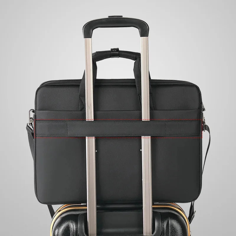 Multifunctional Oxford Men's Briefcase Business 15.6 "Inch Laptop Office Man Handbag Large Capacity Crossbody Shoulder Bag