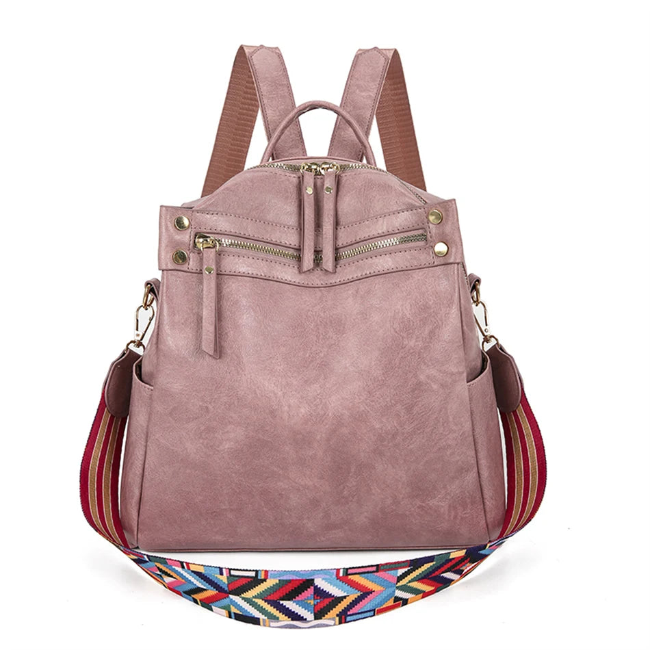 Multifunctional Women's 3 In 1 Bagpack Large Capacity Travel Shoulder Bags for Female High Quality PU Leather Backpack Sac A Dos