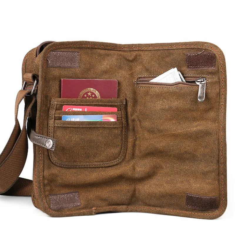 NEW Sale! 2017 Canvas Versatile Casual Shoulder Messenger Bags For Men Retro Travel Bag Free Shipping