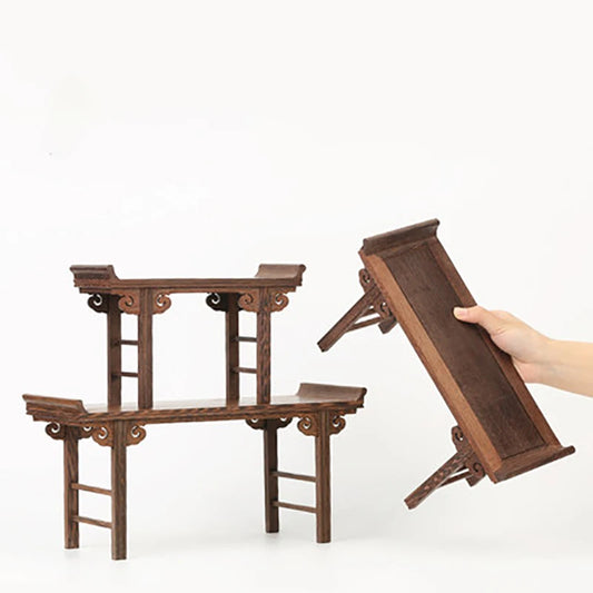 Natural Solid Wood Base for Figurines Statues Stone Ornaments Crafts Wooden Pedestal Display Stand Teapot Pot Plate Vase Base