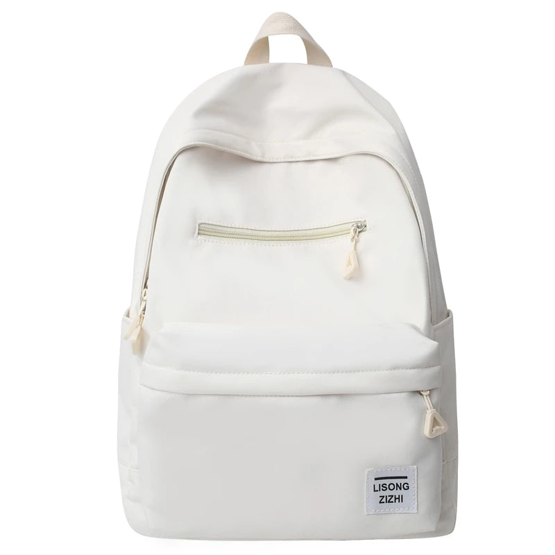 New Casual Solid Color Multifunctional Shoulder Backpack High Capacity Nylon Backpacks Backpacks for School Teenagers Girls Sac