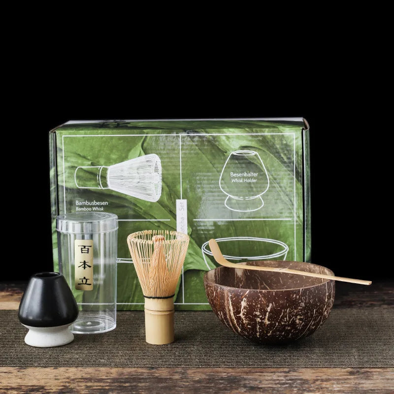 New Coconut Matcha Tea Set Bowl Set Tea Set Bai Ben Li Tea Set Li Combination Tool Set Japanese Gift Box