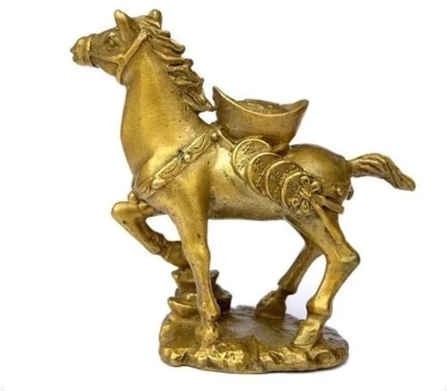 New Collectibles Brass money Horse Statues 10cm