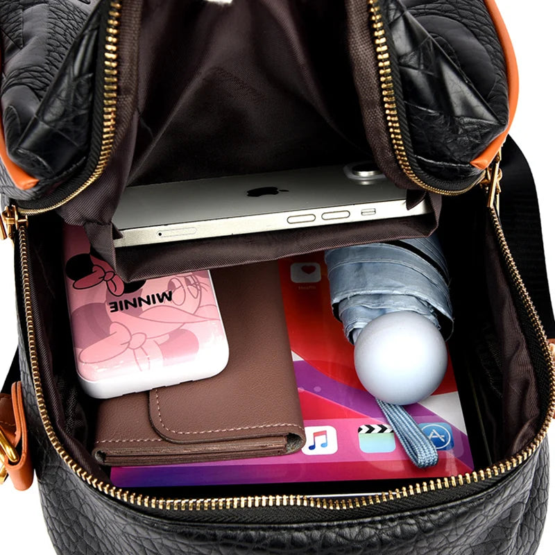 New Fashion Anti-theft Backpack Women Casual Waterproof School Bags for Teenager Multi-Function Shoulder Bag Travel Rucksack Sac