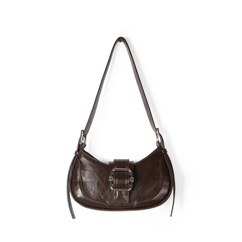 New Fashion Female Shoulder Bag Solid Color Women Versatile Light Advanced Texture Underarm Bag