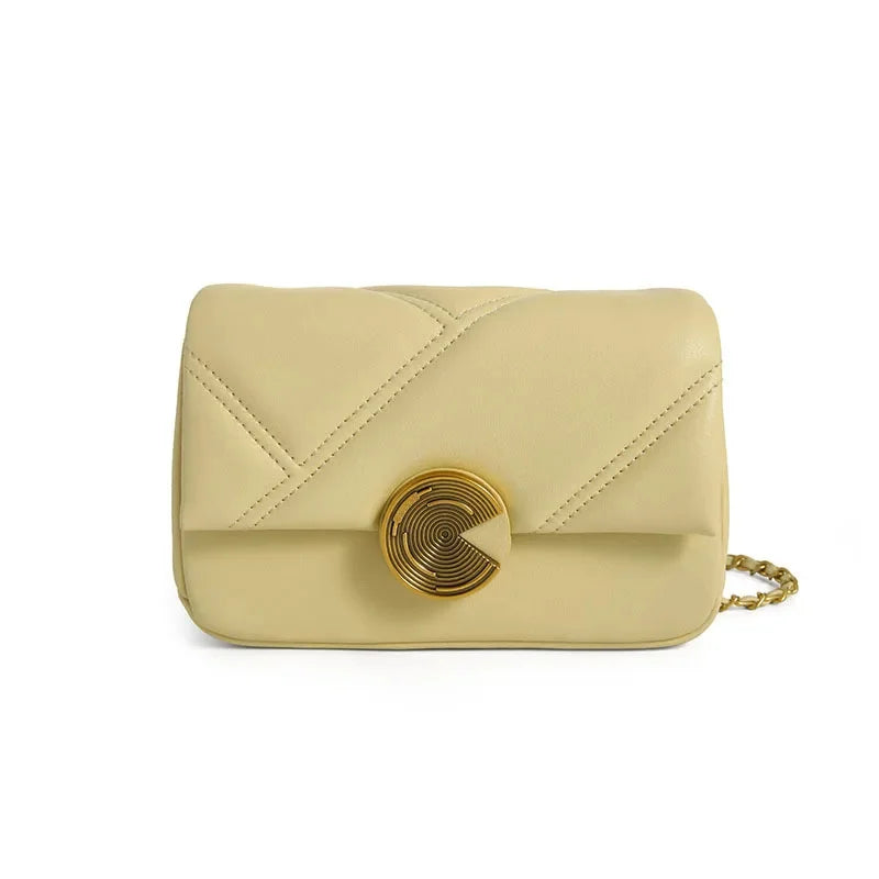 New Genuine Chain Shoulder For Women Fashion Cow Leather Crossbody Messenger Bag Casual Lady Handbag