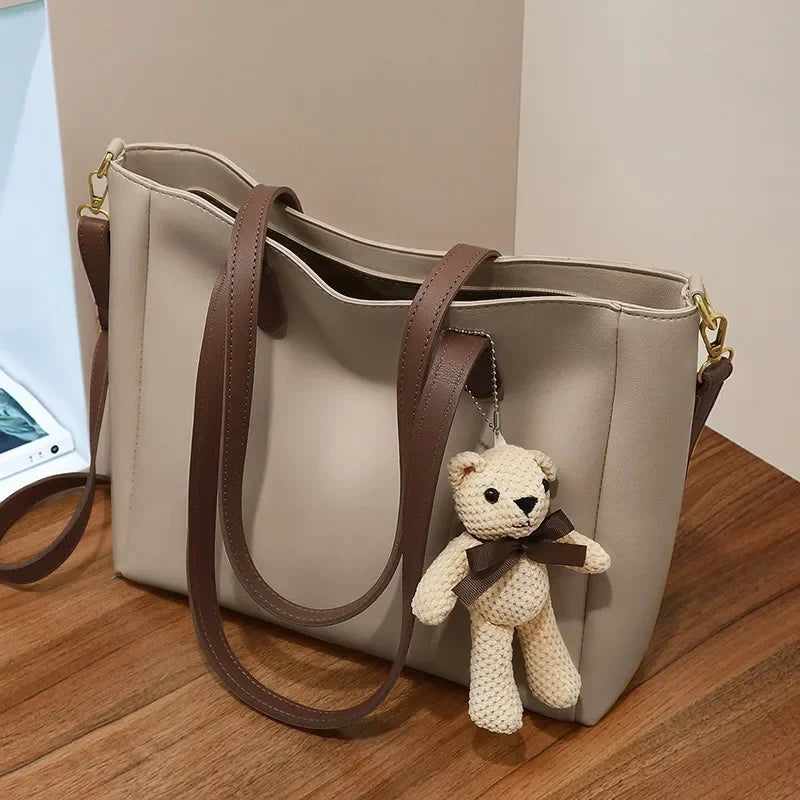 New Genuine Leather Fashion Bucket Bag Large Capacity Shoulder Crossbody Bag Women's Bag Bags Luxury Handbags