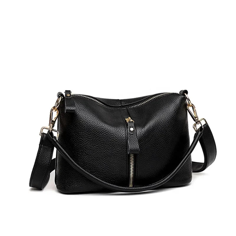 New Genuine leather Women's Shoulder Vintage Female Messenger Fashion Handbag Large Capacity Crossbody Bag