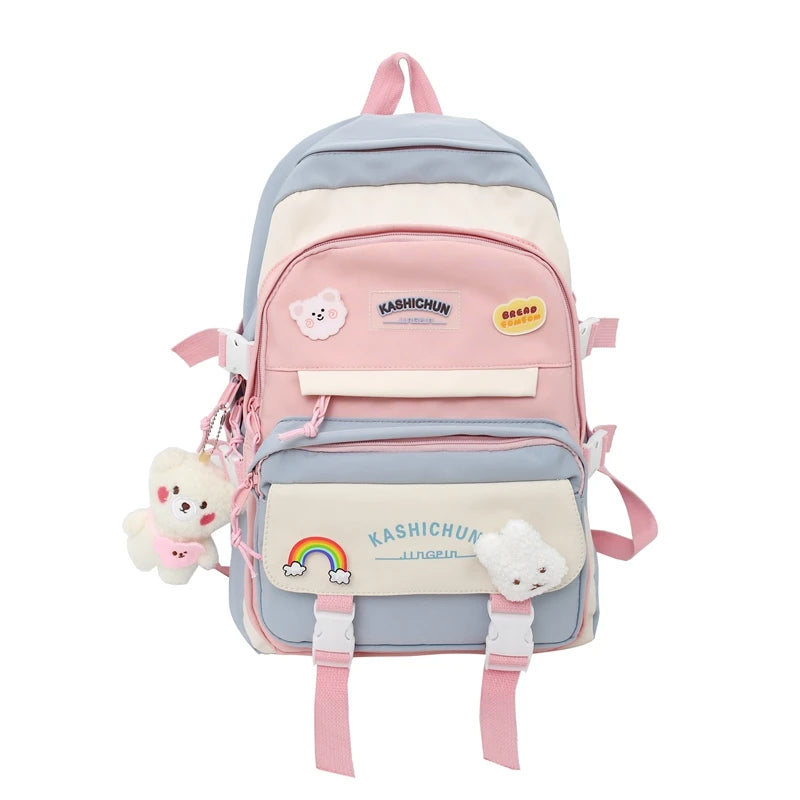 New Lady Kawaii Waterproof Backpack Fashion Laptop Women Book Bag Trendy Female College Backpack Girl Travel Harajuku School Bag