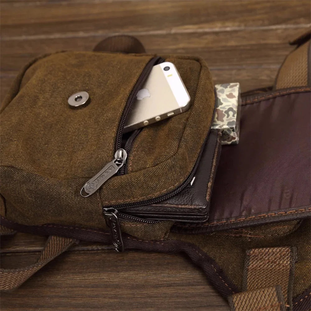 New Military Riding Waist Pack Bags Belt Hip Bum Travel Famous Motorcycle Messenger Shoulder Men Canvas Drop Leg Fanny Bag