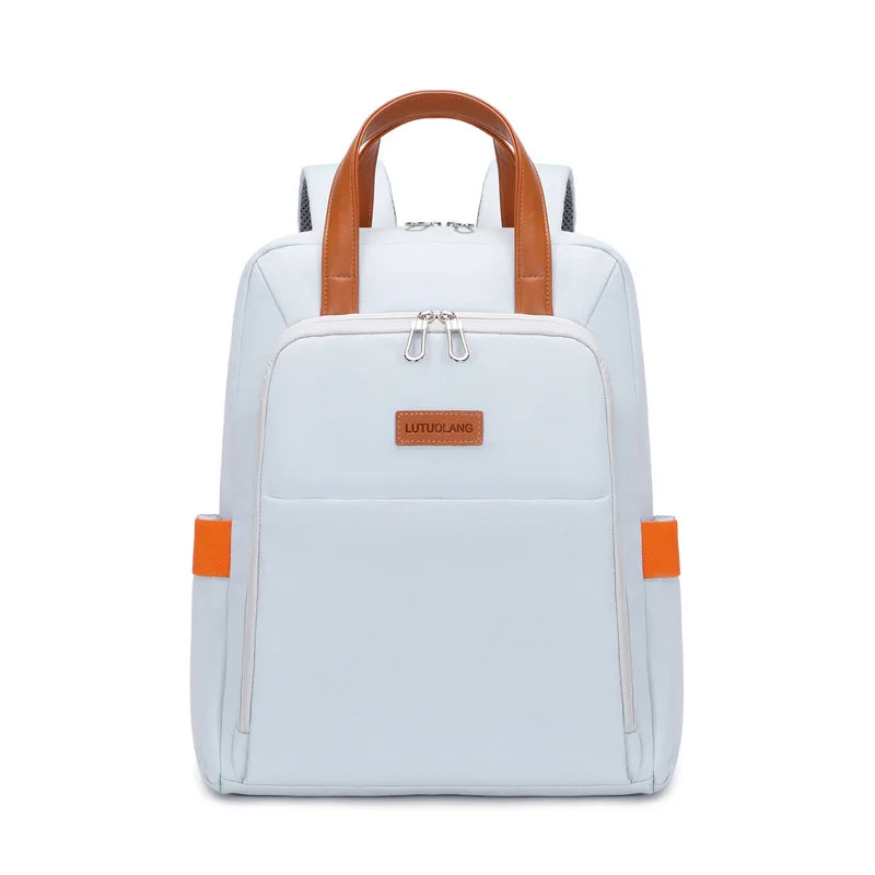 New Multifunctional Stylish Computer Women's Backpack 14 Inch Laptop Simple School Bag For Teenage Girls