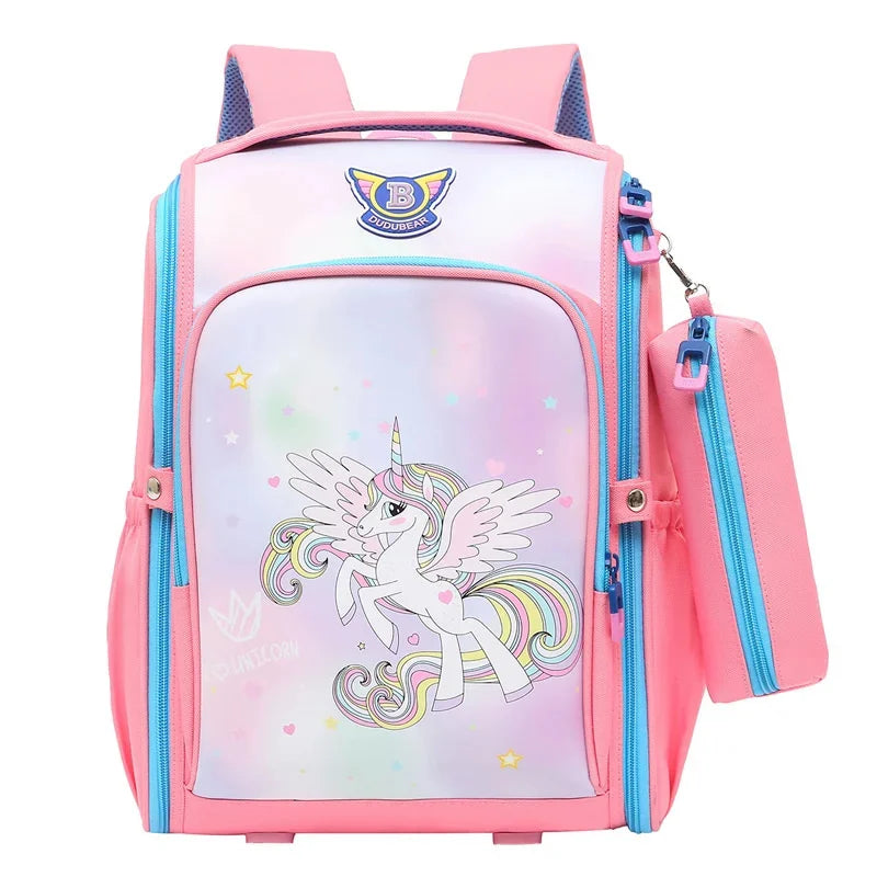 New Orthopedic School Bags For 3D Cartoon Mermaid Backpacks Kids Satchel Student Girls Bookbag Knapsack Mochilas Escolares