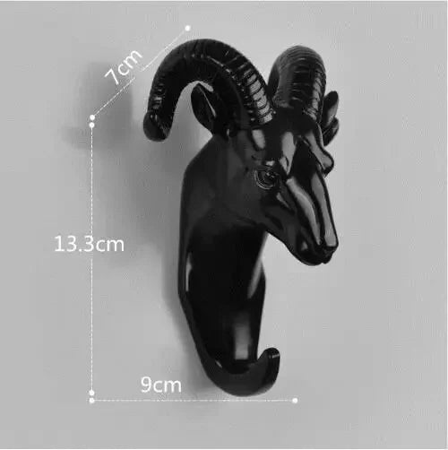 New ROTOCAST Material Light Environmental Protection Animal Hook Home Decoration Wall Storage Rhinoceros Simulation Wall Hanging