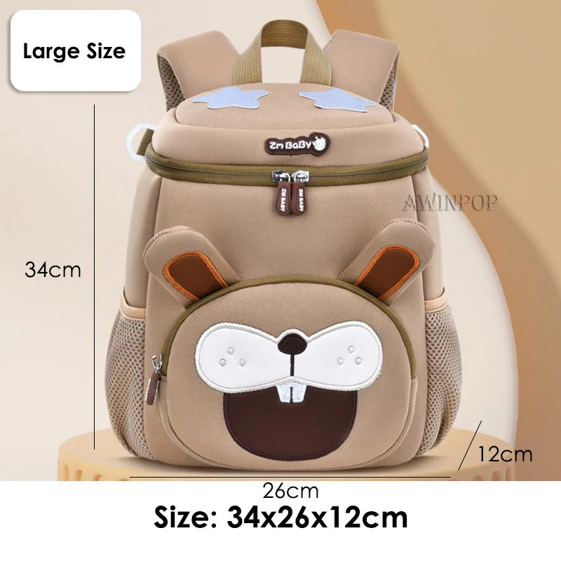 New Toddler Boys School Bags Cute Lion Rabbit Backpack for 1-3-5 Years Old Kids Bag for Girls Kawaii Schoolbag Mochila Infantil