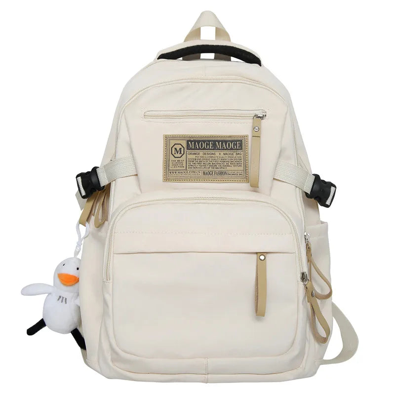 New Women Large Capacity Waterproof Nylon Backpack Female 2023 Multiple Pockets Travel Mochila Teenagers Girl College School Bag