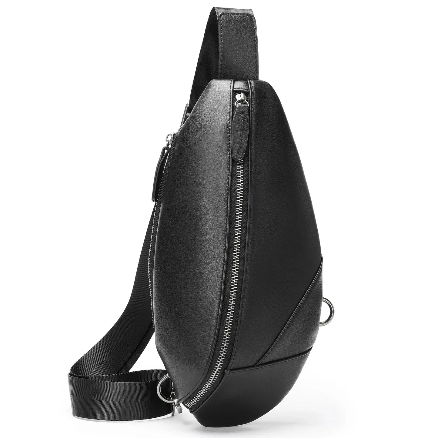 New fashion trend men's satchel crossbody s male versatile cowhide casual shoulder bag Leather chest pack soft skin