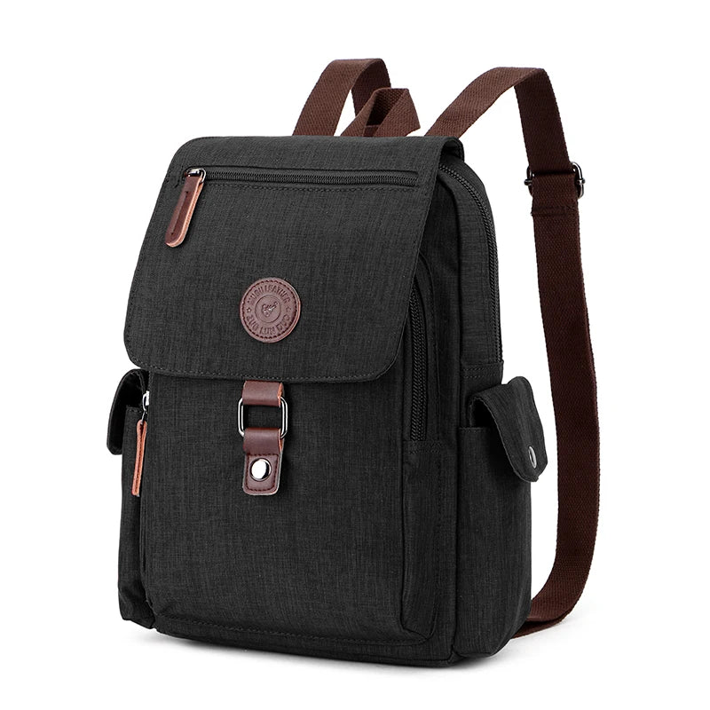 New waterproof material ladies backpack multi-function vintage canvas backpack fashion casual youth student bag Mochila