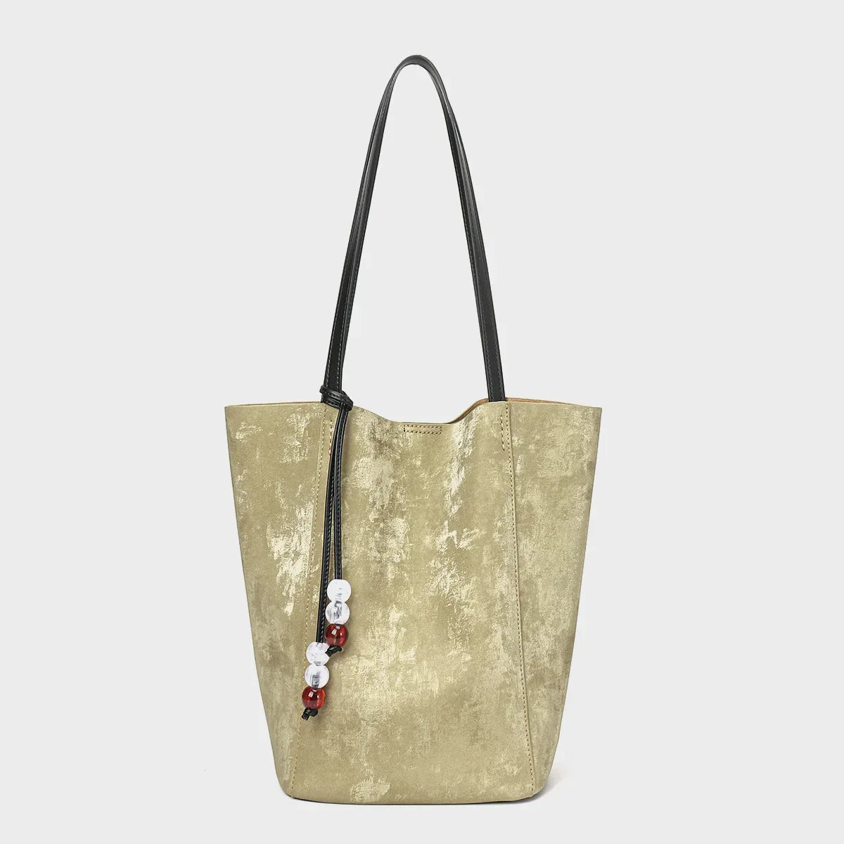 Niche Cowhide Commuter Tote Bag Women's Genuine Leather Large Capacity Bucket Bag Shoulder Handbag Designer Bags Luxury