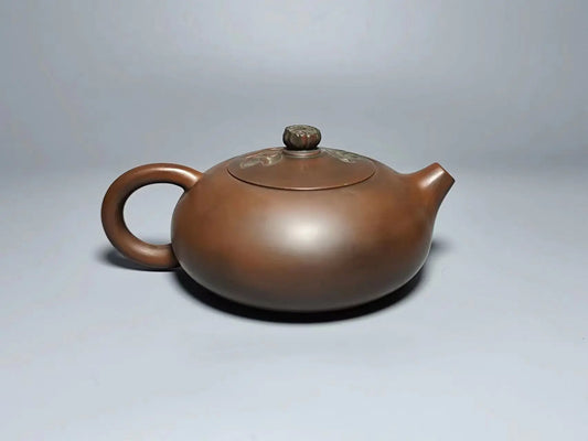 Nixing Handmade Flat Xishi Teapot Master Full Carving filter handmade nixing clay customized gifts authentic theiere
