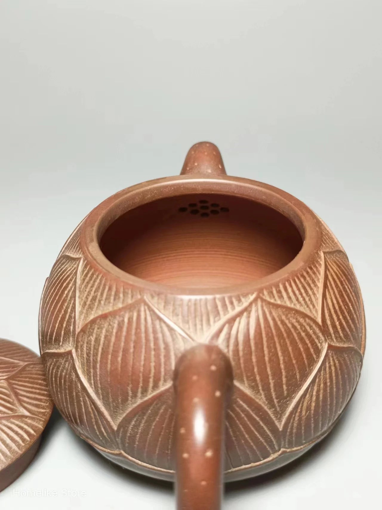 Nixing Handmade Teapot Lotus Full Carving filter handmade nixing clay customized gifts authentic theiere