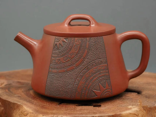 Nixing Handmade Teapot Mbaw Laiz Fax Carving filter handmade nixing clay customized gifts authentic Long Dan theiere